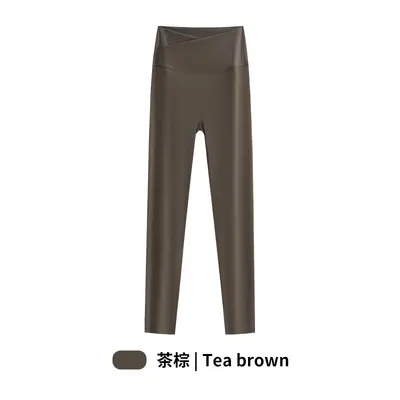 Aio Yoga-Leggings Damen Kreuzdetail Hohe Taille 7/8 - 11