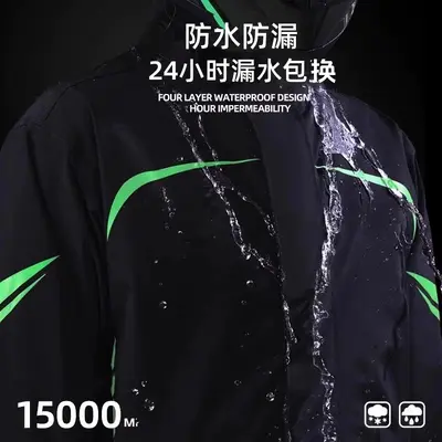 Herren Regenanzug zweiteilig, Jacke und Hose, Ganzjahres-Schutz