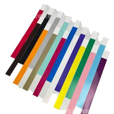 Disposable Colour-Coded ID Wristbands for Amusement Parks and Playgrounds, PP Synthetic Pa