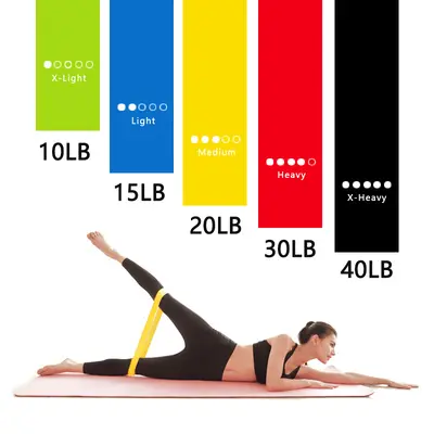 Amazon'un en çok satan sınır ötesi ürünü: evde fitness için squat kalça çemberi yoga direnç bandı, beş temel renkte mevcut. - 6