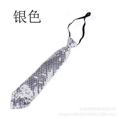 Korean-Style Sequin Tie for Hip-Hop Magic Performances - 8