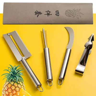 Paslanmaz çelik ananas ve şeker kamışı soyucu bıçağı - 11