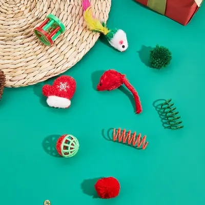 Weihnachts-Katzenspielzeug-Set - 4