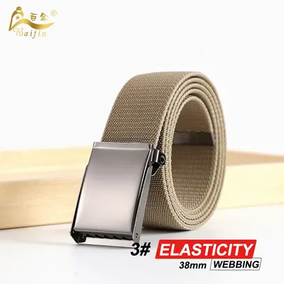Yüksek esnekli örme lastikli kanvas kemer, minimalist tasarım - 9