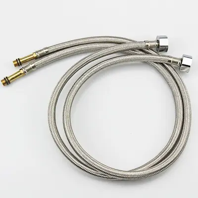 304 Stainless Steel Braided Water Inlet Hose, 4-Point Single-Head Faucet