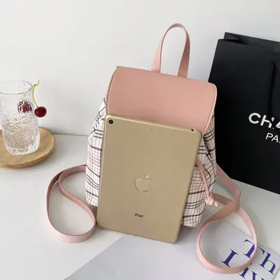Women's mini bucket backpack, waterproof, Korean style