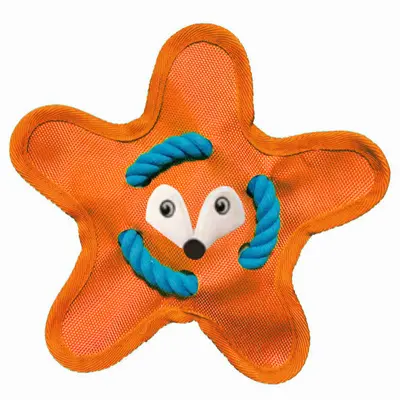 Dog Fetch Rope Toy with Squeaker, Oxford Cloth Frisbee, Durable Chew-Resistant - 9