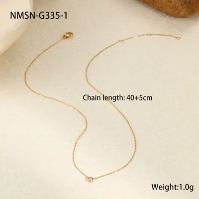 Titanium Steel Ultra-Thin Bridge Bone Chain Necklace - 7