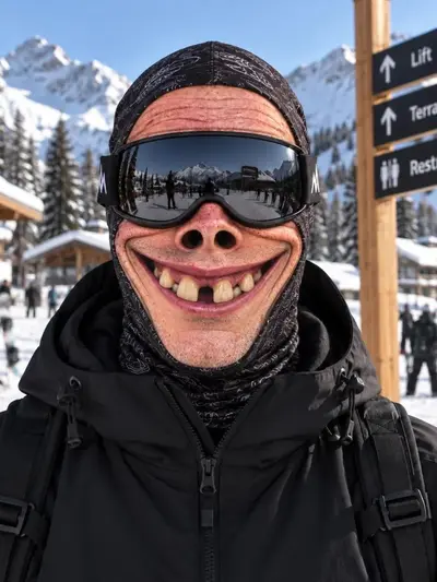 Lustige 3D-Digitaldruck-Gesichtsmaske für Partykostüme