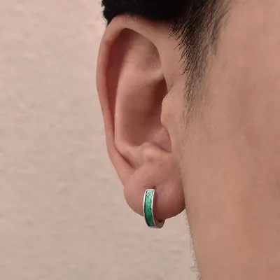 耳环男士素圈耳扣美式耳钉轻奢小众耳圈简约耳饰痞帅高级感耳饰男 - 7