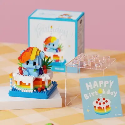Lego Uyumlu Maskot Pasta Kutusu Yapı Blokları Seti, Çocuk Eğitici Oyuncak - 4