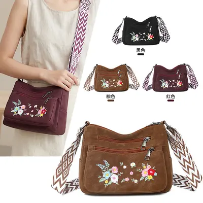 Women's Single-Shoulder Bag, Embroidered, Chinese Style, Large Capacity - 3