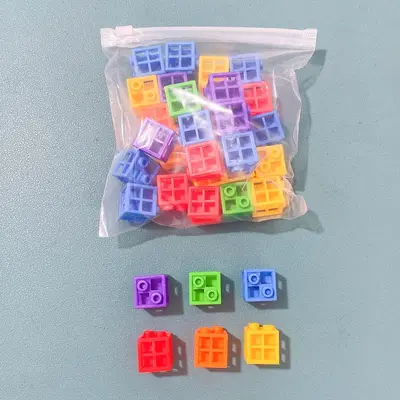 Eğitici yapı blokları, boş kare ve tarla şekilli, anaokulu masa üstü oyuncak - 7
