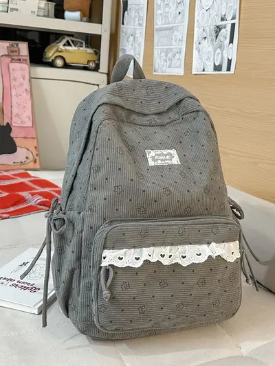 Korean-Style Student Backpack, Large Capacity, Casual Daypack - 4