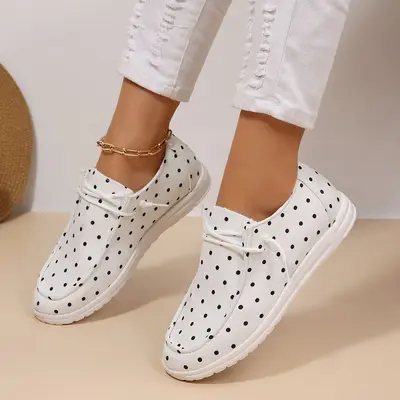 Women's Plus Size Flat Slip-On Loafers, Low-Top, 2026 Spring and Autumn
