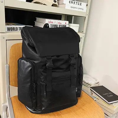 Cross-Border Business Laptop-Rucksack Unisex Neues Modell Weiches Leder Doppelter Schultergurt Modische Pendler-Tasche Großes Fassungsvermögen Reiserucksack