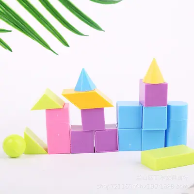 Geometri seti çocuk öğrenci geometri hacmi yapı taşı oyuncaklar geometri öğretim yardımı seti DIY entelektüel bulmaca