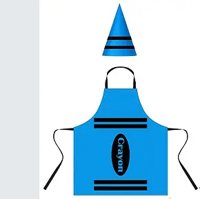 Adult Crayon Costume Set with Apron and Cone Hat, LP127
