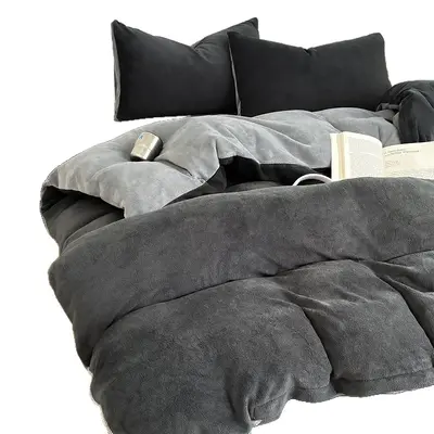 Milk Velvet Four-Piece Bedding Set, Class A, Double-Sided Fleece