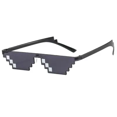 Mosaik-Sonnenbrille mit ovalem Rahmen, bunt und stilvoll - 7