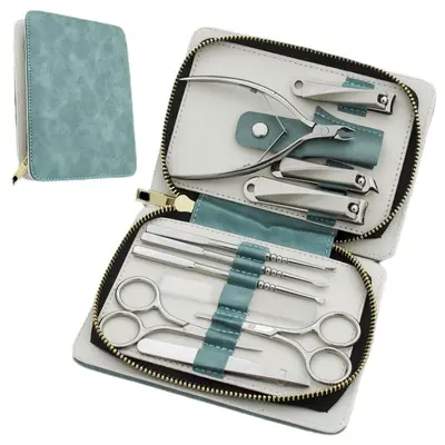 Maniküre-Set zur Entfernung von Hornhaut, Hornhautschere, Maniküre-Set, rostfreies Stahlpedikür-Set, 11-teilige Nagelschere, Beauty-Pediküre