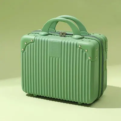 Retro suitcase 14 inch cosmetic bag small suitcase mini souvenir small lightweight password box travel box - 12