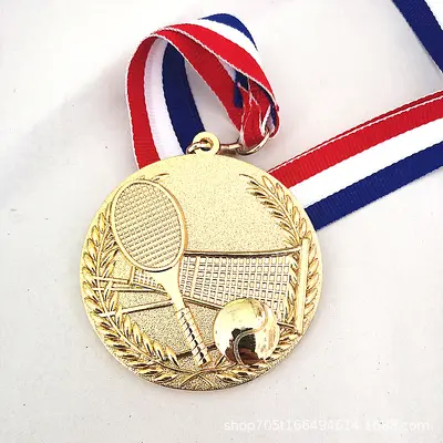 Медаль для клубных школьных теннисных соревнований в 4 цветах, подвесная медаль, производство, золотая медаль, металлическая, золото, серебро, бронза, медаль, металл