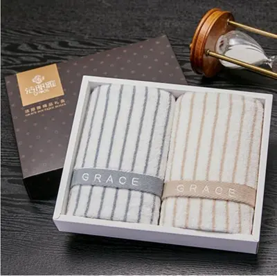 Jieliya Cotton Towel Gift Box, 2-Piece 6450 - 2
