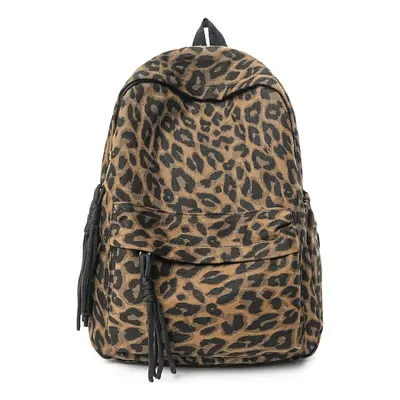 Leopard Print Backpack, Large Capacity Travel and College Bag - 11