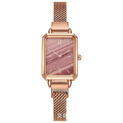 Women's watch, peacock green square design, elegant style - 7