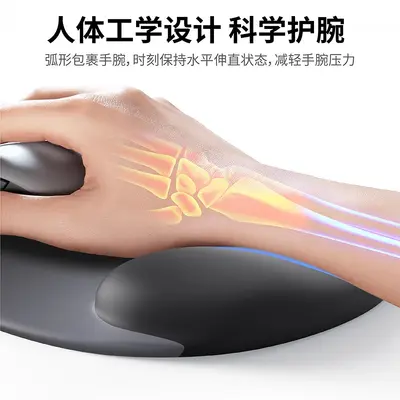 Silicone Mouse Pad with Memory Foam Wrist Rest