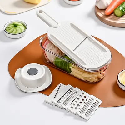 Multifunctional kitchen vegetable slicer, potato shredder, hand guard - 3