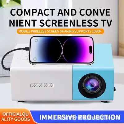 Neues YG300 Kabelgebundenes Smartphone-Spiegelungs-Projektionsgerät Heimkino LED Tragbarer Mikro-Mini-HD-Projektor