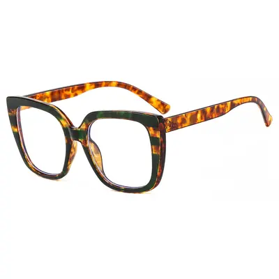 Leopard Print Oversized Sunglasses with Blue Light and UV Protection - 8