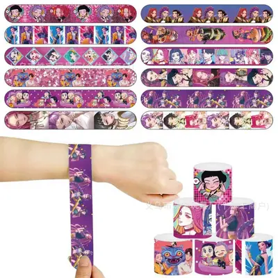 Children's Slap Bracelet, PVC, Cartoon Design Party Wristband