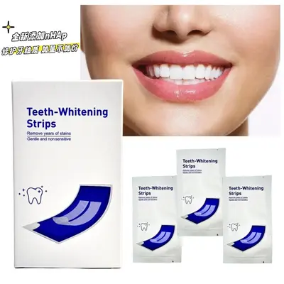Fruit Flavored Teeth Whitening Strips, Enamel Repair, Gentle and Residue-Free - 12