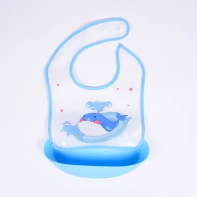 Cartoon EVA bib, removable pocket, waterproof - 12