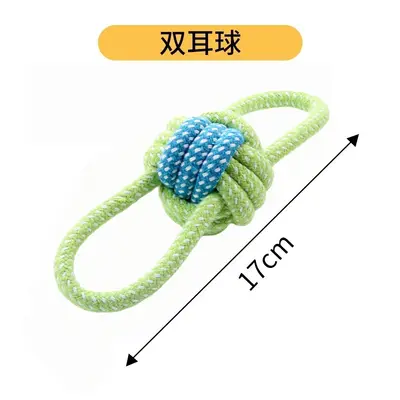 Cotton Rope Cat and Dog Toy Set with Knotted Ball - 9