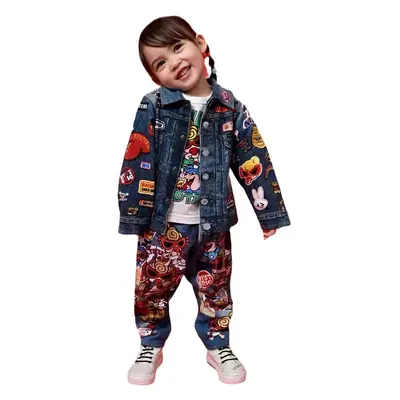 Kids' Long Pants, Black Roller Coaster Print, 100% Cotton Terry