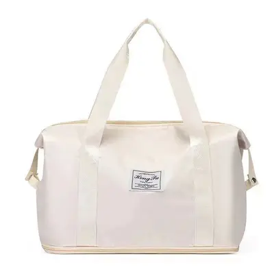 Fitness bag, travel bag, foldable handbag, printed LOGO, carry-on luggage bag, outdoor luggage storage bag, sports bag - 13
