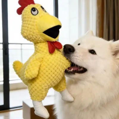 宠物毛绒大型犬玩具 发声惨叫鸡 狗狗啃咬互动耐咬宠物玩具