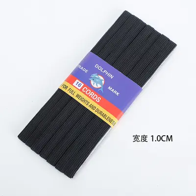 Single-Row High-Strength Elastic Band, Imported Latex, 3-12 mm, White and Black - 10