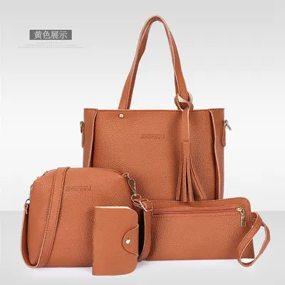 Tassel Mother-and-Child Bag Set, 4 Pieces, Large Capacity - 5
