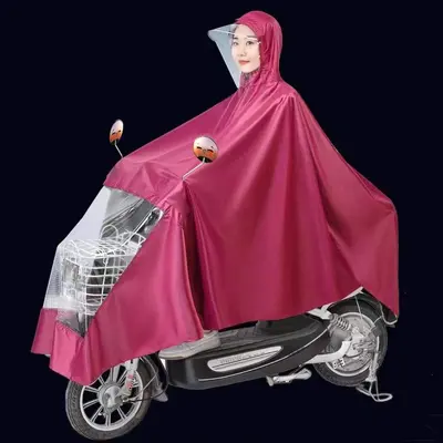 Motorrad-Poncho-Regenmantel, verstärkt - 13