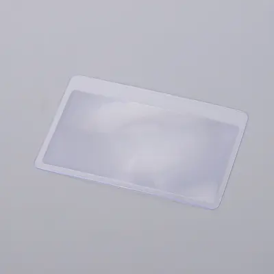 Handheld Ultra-Thin PVC Card Magnifier, 3x Fresnel Lens for Reading
