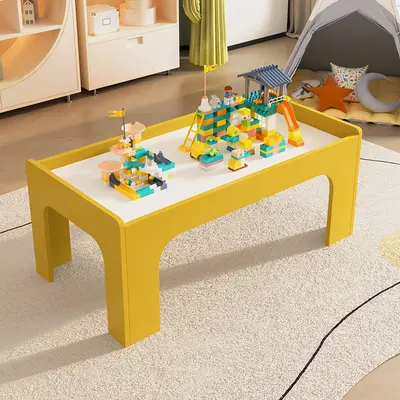 Children's Sand Play Table with Multifunctional Toy Table and Building Block Table - 3
