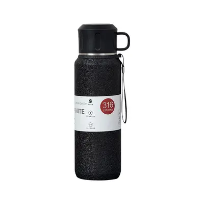 Double wall vacuum water cup, stainless steel with tea separation