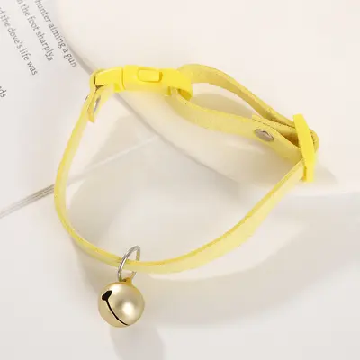 Bunte Samt-Katzenhalsband mit Glöckchen, verstellbar, handgefertigt - 10