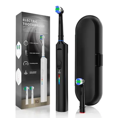 Rotary Electric Toothbrush, 45-Degree Small Round Head for Adults - 12