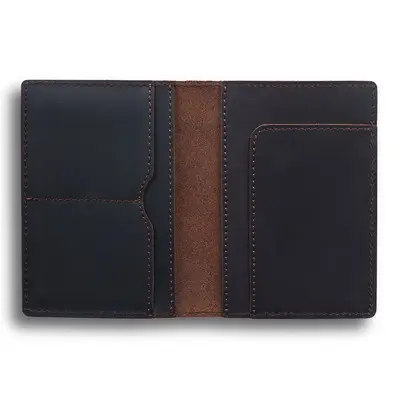 Original First Layer Cowhide Retro Handmade Passport Holder Document Holder Boarding Card Document Storage Passport Book Protective Cover - 12